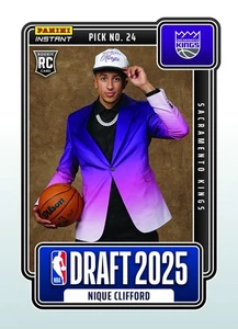 2025 PANINI INSTANT NBA DRAFT NIGHT 22 NIQUE CLIFFORD SAC KINGS ROOKIE PRESALE - Picture 1 of 1