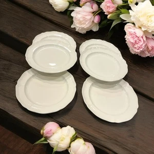 Wedgwood Queens Shape Salad Plates 8 1/4" Etruria & Barlaston Set Of 6 Luncheon - Picture 1 of 5