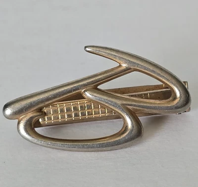 Clip de corbata vintage Swank letra B iniciales monograma metálico retro MCM 1,5 pulgadas Foto 1 de 4