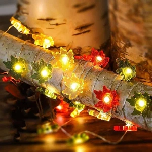 Battery Powered LED Pumpkin Light Copper Wire Lamp Halloween Party - Picture 1 of 17