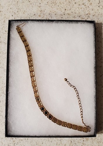 VETEMENTS Collana girocollo collare tono oro lucido 14" larghezza 1 4". Moderno.