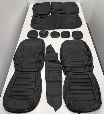 Fundas de asiento de cuero negras NT14 para Ford Edge SE SEL ST-Line 2015-2024 Foto 1 de 4