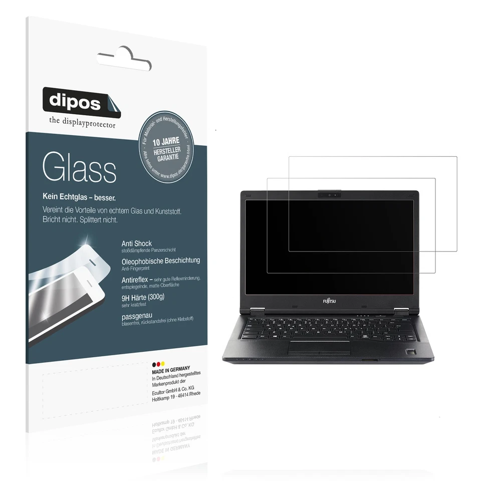 2x Screen Protector for Fujitsu Lifebook E449 14 Zoll matte Flexible Glass 9H - Image 1 of 4
