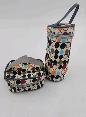 Сумка для детских подгузников бутылочка сумка и соска или небольшой мешок для еды разноцветные листья - Изображение 1 из 4