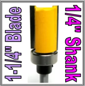 1 pc 1/4" SH 3/4"X1-1/4" Top Bearing Trim 1 Router Bit  sct-888 - Picture 1 of 8