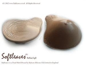 Pair Softleaves Reellook Silicone Breast Forms Breast Enhancers Light and Normal - Picture 1 of 6
