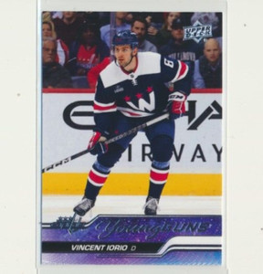2023-24 Upper Deck Series 1 Young Guns RC 224 Vincent Iorio Washington Capitals