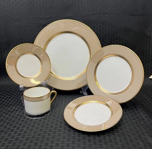 Fitz & Floyd "Renaissance Beige Mist #398 5 Pc set never use "Discontinued" - Picture 1 of 16