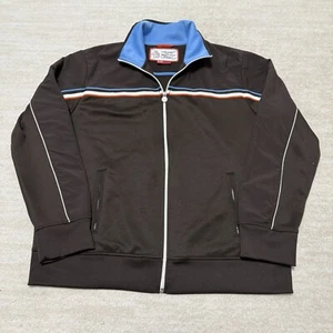 Vintage American Eagle Y2K Trainingsjacke Sportswear Retro braun gestreift Retro - Bild 1 von 9