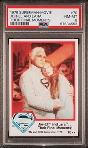 1978 Topps Superman Movie - Jor-el and Lara Their Final Moments! #70 - PSA 8 - Picture 1 of 2