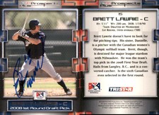 Brett Lawrie Signed 2008 TriStar Prospects Plus #15 Card AZL Brewers Auto AU