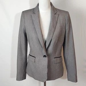 Traje MANGO Damas Pata de Gallo Blanco y Negro Blazer Forrado - Talla EU 40 UK 12 - Imagen 1 de 18