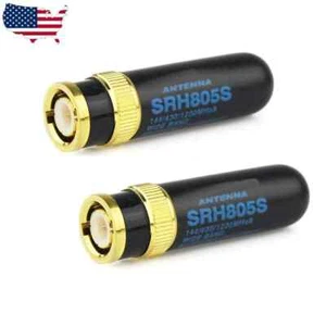 2X Mini SRH805S BNC-M Dual Band Antenna for Kenwood TK320 Icom Yaesu Radio - Zdjęcie 1 z 1