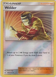 Pokémon JCC SM bonos ininterrumpidos 189/214 soldador tarjeta de entrenador holo inverso - Imagen 1 de 1