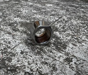 Classic Motorcycle Fuel Pipe / Tap Nut Polished Chrome 1/4" BSP Fits 1/4 - Picture 1 of 3
