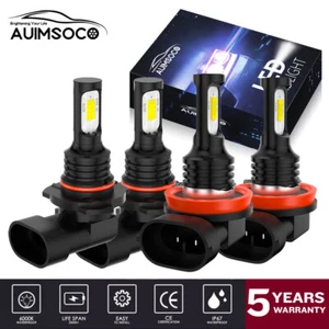 For Jeep Compass 2011-2021 4X 9005+H11 Led Headlamps Bulbs Kits Bright White - Foto 1 di 13