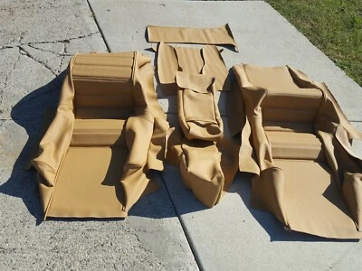 BMW E9 3.0CS 2800CS KIT DE ESTOFAMENTO BANCO TRASEIRO CONJUNTO COURO EX PRETO LINDO NOVO - Imagem 1 de 4