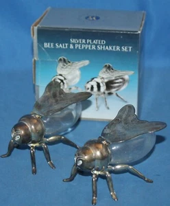 Vintage Godinger Silver Plated Bee Salt And Pepper Shakers - Picture 1 of 2