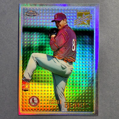 1996 Topps Chrome #78, Alan Benes REFRACTOR Future Star Rookie, Cardinals Foto 1 de 2
