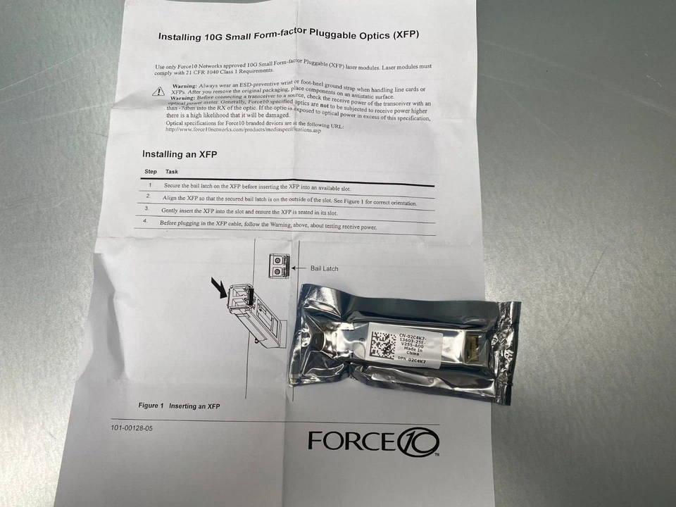 Dell Force10 XFP-10G-SR Transceiver Module 2C4K7 XFP 10GB SR/SW 850nm - Image 1 of 1