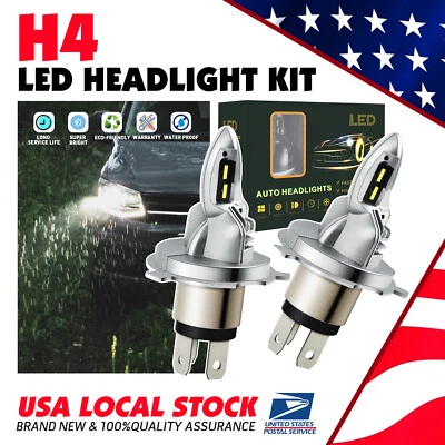 H4 LED Headlight Kit High Low Bulbs 6000K For 2006-2011 Chevrolet Aveo5 - Image 1 of 4