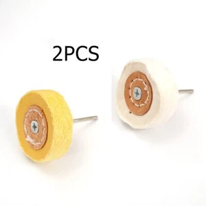 2 Pcs Polishing Cloth Wheel 3mm Shank Brush Head Buffing Attachment Rotary Tool - Picture 1 of 10