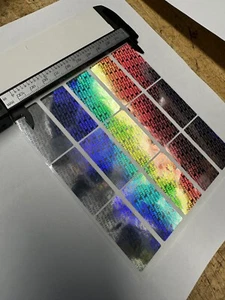 100 pegatinas de etiqueta de seguridad holograma código de barras vacío de garantía manipulación piezas evidentes - Imagen 1 de 6