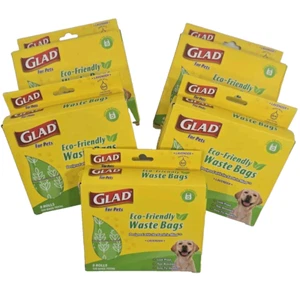 600 Bags Glad for Pets Eco Friendly Dog Waste Bags Lavender Scent 120 Count x5 - Picture 1 of 8