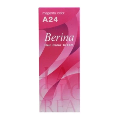 BERINA A24 Tinte Permanente para Cabello Rosa Magenta Color Crema Claro Profesional Foto 1 de 4