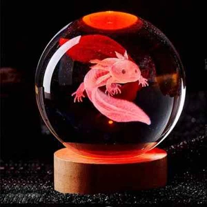 Engraved Crystal Ball Coloured Night Light Children Birthday Gift Decoration New - Picture 1 of 8
