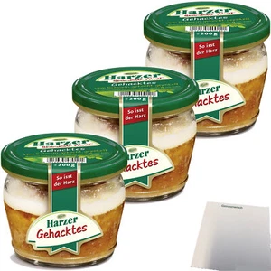 Keunecke Harzer Gehacktes Wurst Brotaufstrich 3er Pack 3x200g Glas usy Block - Bild 1 von 4