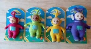 NEW 1996 TELETUBBIES LAA LAA DIPSY TINKY WINKY PO OPEN & CLOSE EYES PLUSH DOLL - Picture 1 of 14