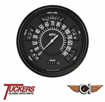 66 67 68 69 70 77 福特野马 4x4 黑色量规簇经典仪器 FB66B — 第 1/4 张图片