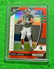 BRIAN LEWERKE PRIZM ORANGE ROOKIE CARD JERSEY #14 PATRIOTS 2020 PRIZM DP ROOKIE 