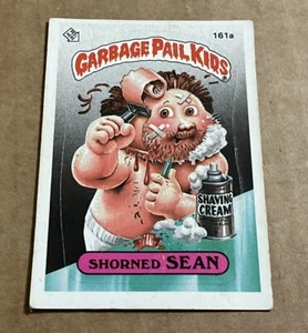 1986 Topps Garbage Pail Kids Shorned Sean 161a Sticker Card - Picture 1 of 2