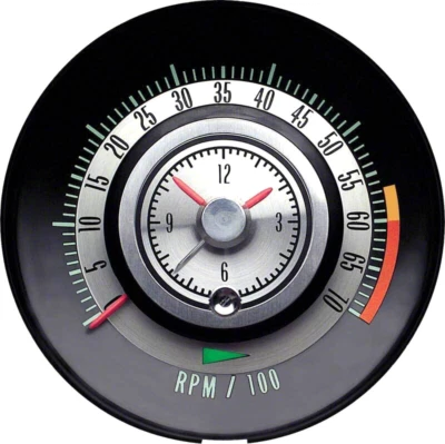 Tacômetro OER 6000 Red Line Tic-Toc para modelos Chevrolet Camaro 1968 - Imagem 1 de 3