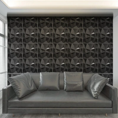12pcs Kitchen 3D Wall Panels Covering PVC Cladding Wallpaper Decorative Tiles - Image 1 of 4