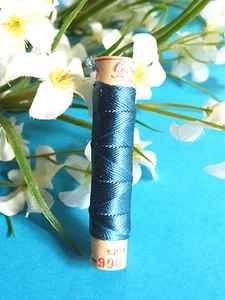 30B/ Beautiful Spool Of Pure Silk Thread Gutermann Blue Barbeau No. 966 - Picture 1 of 1