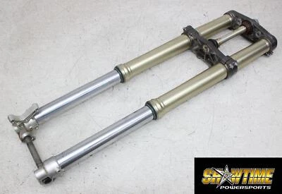 17 YAMAHA YZ125 FRONT END FORKS TRIPLE TREE CLAMP FORK TUBES (NICE) - Image 1 of 4