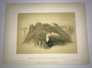 PETRA JORDAN 1857 DAVID ROBERTS ANTIQUE LITHOGRAPHIC VIEW 19TH CENTURY - Picture 1 of 2