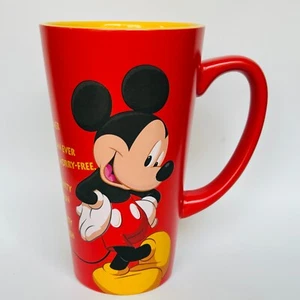 Disney Store Red and Yellow Mickey Mouse Coffee Mug 6" - Picture 1 of 9