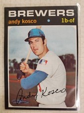 1971 TOPPS #746 ANDY KOSCO BASEBALL CARD - TOUGHER HIGH # NM-MT+ SHARP