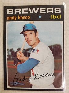 1971 TOPPS #746 ANDY KOSCO BASEBALL CARD - TOUGHER HIGH # NM-MT+ SHARP