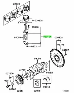 Conjunto de varilla de conexión para: Mitsubishi Lancer Evo 4 5 6 7 8 9 CN9A CP9A CT9A - Imagen 1 de 1