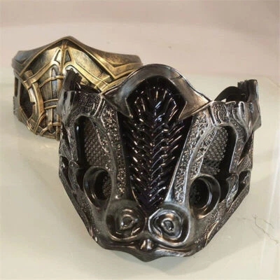 Mortal Kombat Sub-Zero Scorpion Half Face Mask Ninja Cosplay Prop FRP Adult Mask - Image 1 of 4