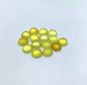 Piedras preciosas sueltas redondas de calcedonia amarilla natural AAA para hacer joyas - Imagen 1 de 8
