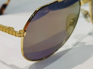 Gafas de sol vintage Hilton exclusivas 021 C2 DORADAS 24KT gris dorado espejo 60-16-140 - Imagen 1 de 5