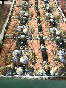 VTG unfinished quilt all stitcted but edges 50 x 104 is the size - Picture 1 of 8