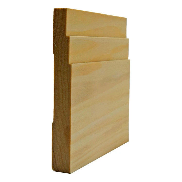 EWBB29 Contemporary Stepped 5-1/4" Tall Baseboard Molding, 11/16" x 5-1/4" Unfin - Image 1 of 1