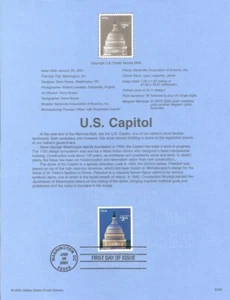 #0109 $3.50 U.S.Capitol Priority Mail Stamp #3472 Souvenir Page - Bild 1 von 1